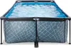 A rectangular above-ground swimming pool filled with blue water. Produktbild-Vorschau