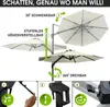 Alu Ampelschirm 360cm beige Produktbild-Vorschau 6