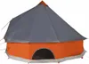 vidaXL Tipi-Familienzelt 12 Personen Grau und Orange Produktbild-Vorschau 2