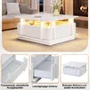 MODFU Koffietafel. Hoge glans, twee lades, LED-verlichting, Productafbeelding-voorbeeld 3