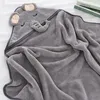 A close-up view of a grey elephant hooded towel. Produktbild-Vorschau