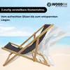 WOODOK Liegestuhl Klappbar Holz - Strandstuhl aus Produktbild-Vorschau 6