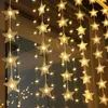 3x2M LED Stern Lichterkette USB 8 Lichtmodi Lichtervorhang Produktbild-Vorschau 4