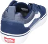 A close-up, rear-facing view of a blue Vans shoe against a white background. Produktbild-Vorschau