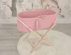 Boho Dětská postýlka Růžová se stříbrnou matrací Ručně Náhled obrázku produktu 4