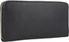 A black wallet is shown from the side on a white background. Produktbild-Vorschau