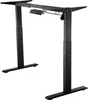 A black adjustable standing desk frame shown against a white background. Podgląd zdjęcia produktu