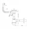 Technical drawing of a sink trap with dimensions and labels. Produktbild-Vorschau
