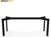 A black metal table base with four legs, shown from the front on a white background. Podgląd zdjęcia produktu