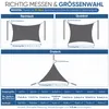 Sonnensegel Balkon 160g/m² Polyester UV Schutz Sonnenschutz Produktbild-Vorschau 6