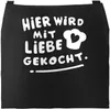 Kochschürze Spruch Hier wird mit Liebe gekocht Produktbild-Vorschau 1