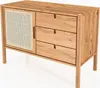 Kommode Zola Wildeiche massiv und Rattan 97x69 cm mit 3 Produktbild-Vorschau 1
