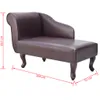 vidaXL Chaiselongue simili cuir marron Voir les images du produit 5