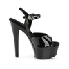 GLEAM-609 Damen Sandale von Pleaser, Schwarz Lack , EU 40, Produktbild-Vorschau 5