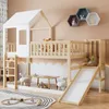 Flieks Etagenbett Hausbett Massivholz naturbelassen Produktbild-Vorschau 3
