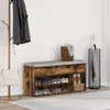 vidaXL Schuhbank Räuchereiche 102x30,5x45 cm Holzwerkstoff Produktbild-Vorschau 3