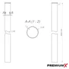 PremiumX Antennenmast 2m Ø 48mm Stahl SAT Mast Rohr Produktbild-Vorschau 4