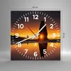 Wanduhr - Quadrat - Glasuhr - Meer Felsen Wasser - 40x40cm Produktbild-Vorschau 3