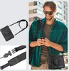 A collage showing a tablet case with a strap and a man using a tablet with a similar case. Náhled obrázku produktu
