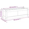 vidaXL Fioriera bianca 90x31x31 cm in legno di pino Anteprima dell’immagine prodotto 7