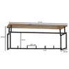 FineBuy Wandgarderobe Mango Massivholz 70cm Ablage - Produktbild-Vorschau 3