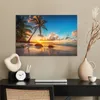 MuchoWow® Poster Strand - Meer - Palme - Sonnenuntergang Produktbild-Vorschau 3