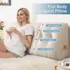 (200 cm, béžová) Velký trojúhelníkový polštář na opěrku Náhled obrázku produktu 2