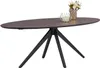 Homestyle4u Esstisch Oval Schwarz Braun Esszimmertisch Produktbild-Vorschau 14
