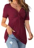Damen-T-Shirt mit V-Ausschnitt, lockere Passform, vorne Produktbild-Vorschau 2