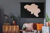 MuchoWow® Wandteppich Wandbehang Karte - Belgien - Rosa Produktbild-Vorschau 5