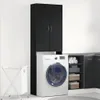 vidaXL Skříňka na pračku vzhledu černého dubu 64x25,5x190 Náhled obrázku produktu 2