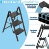 QEENTOE Schwarz Klapptritt mit 3 Stufen, faltbare Produktbild-Vorschau 3