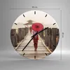 Wanduhr - Rund - Glasuhr - Birma Regenschirm Brücke - Produktbild-Vorschau 3
