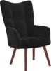 vidaXL Fauteuil relax noir velours Voir les images du produit 7
