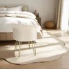 Tabouret avec coffre de rangement aspect velours Voir les images du produit 9