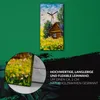 Dekor Leinwand Uhr Wandbilder 30x60 Gemälde Wiese Hütte Produktbild-Vorschau 5