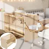 Merax ledikant met spijlen, 70 x 140 cm, babybed met Productafbeelding-voorbeeld 1