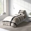 4 teilig Bettwäsche 135x200 cm grafisch gestreift beige Produktbild-Vorschau 3