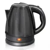 A black electric kettle with a red indicator light is shown against a white background. Produktbild-Vorschau