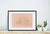 MuchoWow® MuchoWow® Gerahmtes Poster Elefant - Minimalismus Produktbild-Vorschau 4