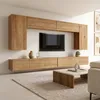 Moderne Wohnwand mit viel Stauraum in Eiche Gold Nb. Produktbild-Vorschau 7