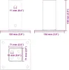 vidaXL Pfostenträger Quadratisch 4Stk. Silber 71x71mm Produktbild-Vorschau 6