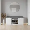 A shoe cabinet with a bench seat in a hallway. Náhľad obrázku produktu