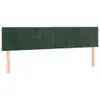 Kopfteile Dunkelgrün 200x5x78/88 cm Samt Produktbild-Vorschau 1