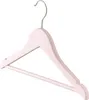 A single pink wooden hanger against a white background. Produktbild-Vorschau