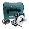 A cordless circular saw, battery, and storage case are displayed against a white background. Produktbild-Vorschau