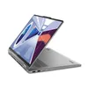 A silver laptop is shown from a diagonal angle with its screen open. Produktbild-Vorschau