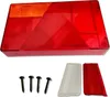 A trailer light assembly and its components are laid out on a white background. Produktbild-Vorschau