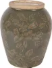 Clayre & Eef Wazon Ø 13x15 cm Zielona ceramika Podgląd zdjęcia produktu 1