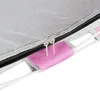 Close-up of a pink fabric handle and zipper on a mesh tent. Produktbild-Vorschau